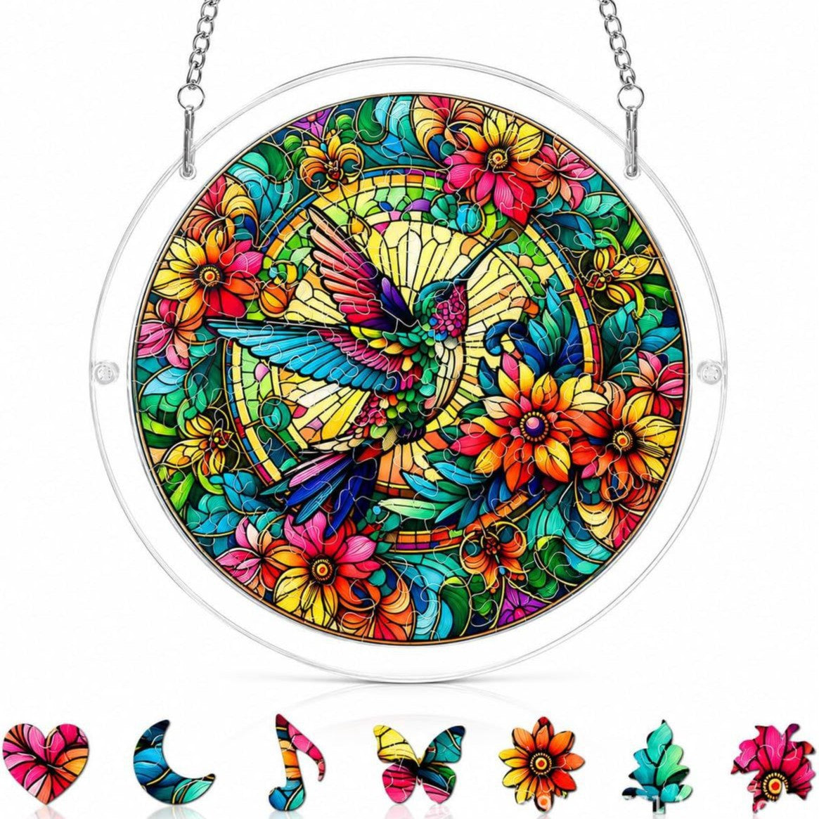 Christmas Window Suncatcher in Eight Festive Designs