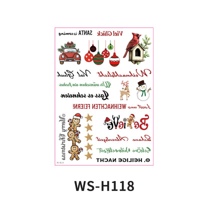 Christmas Candle Transfer Tattoo Set – 9 Sheets