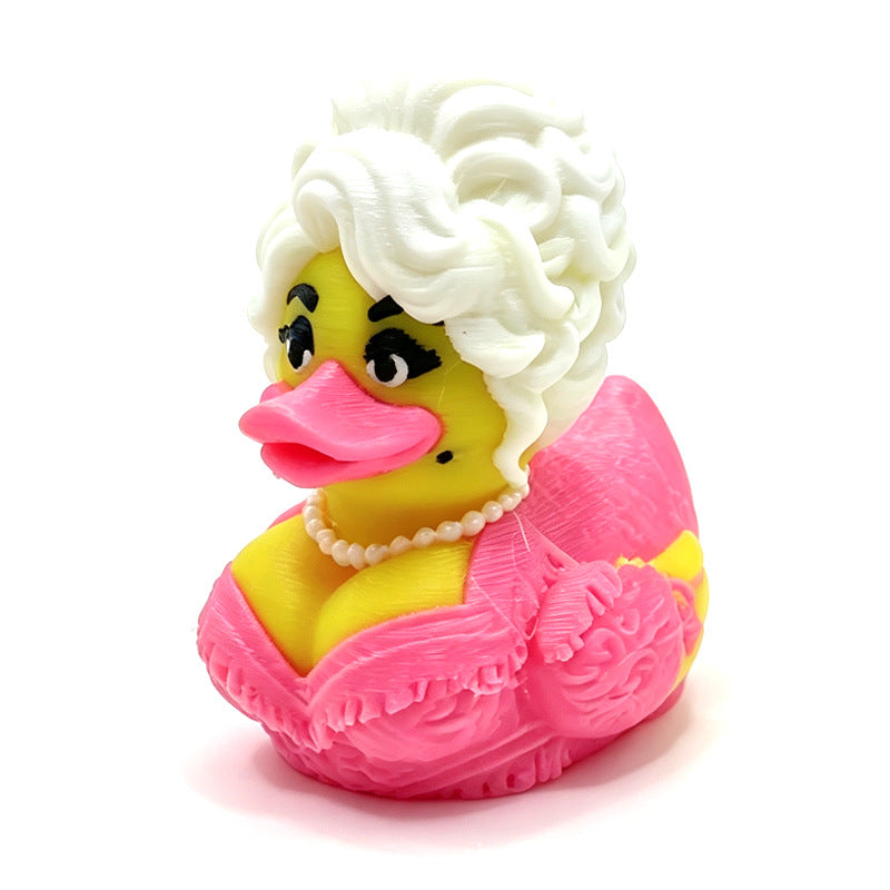 3D-Printed Country Glam Queen Duck Figurine