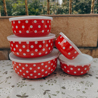 Red with White Dots