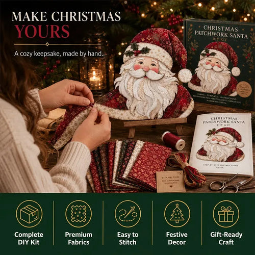 Christmas Patchwork Fabric Ornament Kit