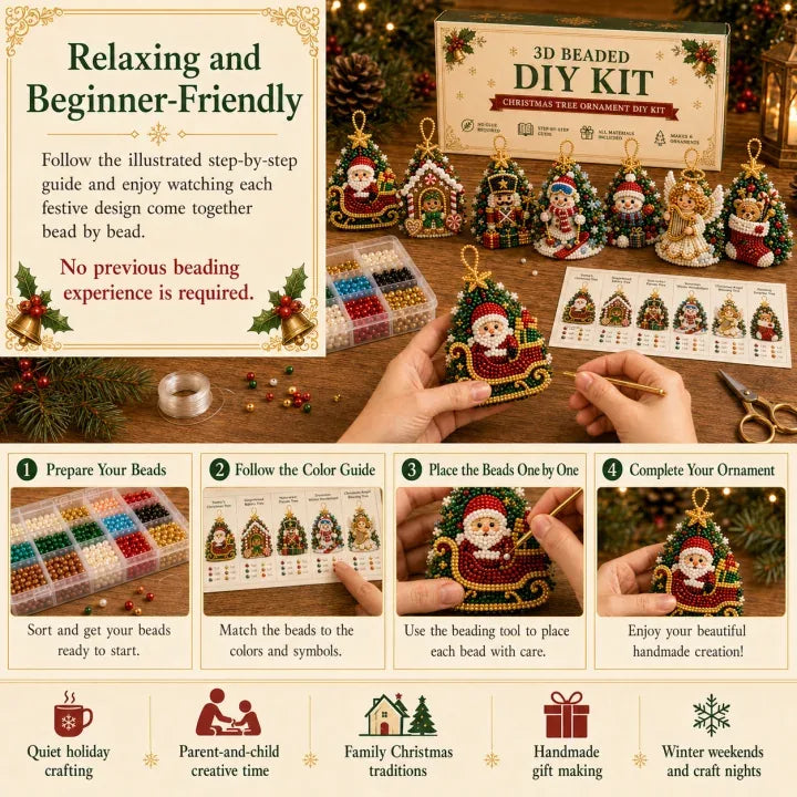 DIY Christmas Beaded Ornament Craft Kit - image 4