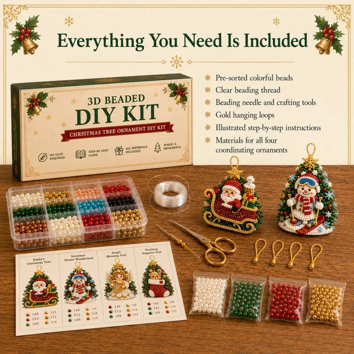DIY Christmas Beaded Ornament Craft Kit - image 5