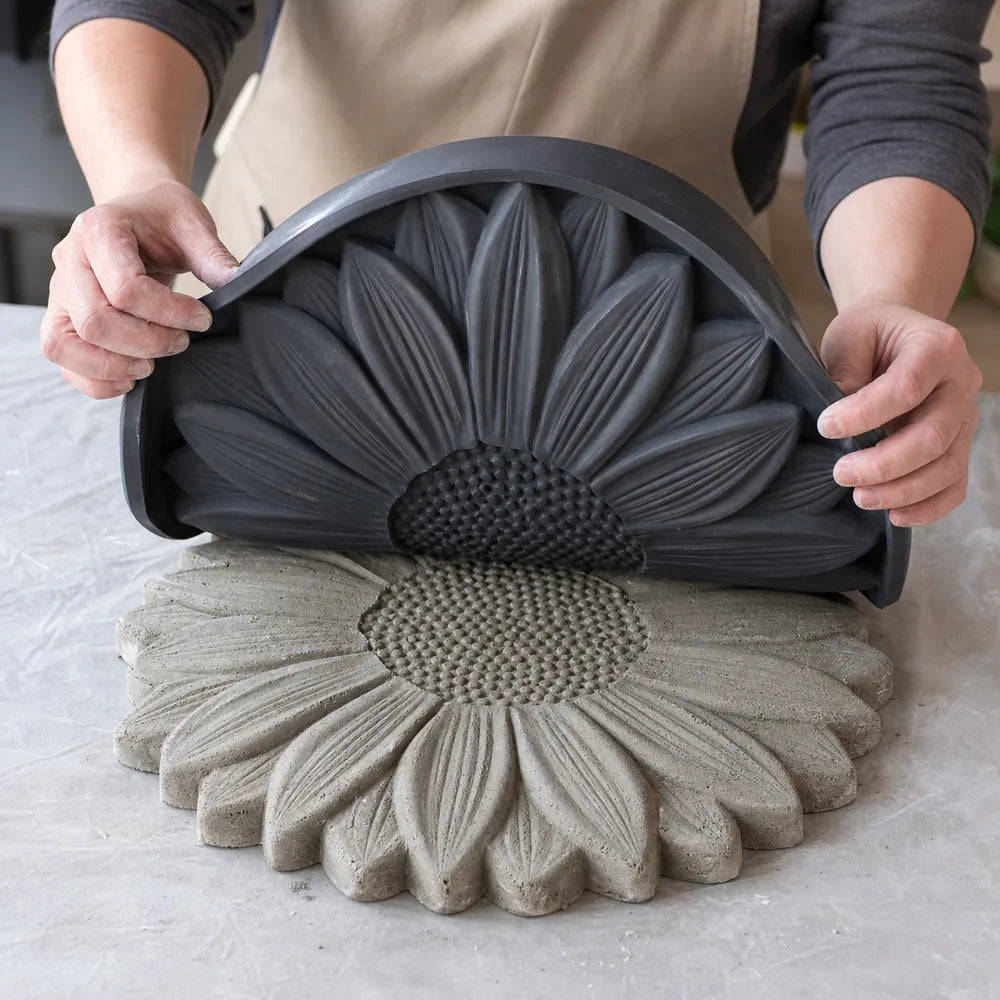 Sunflower Garden Stepping Stone Silicone Mold - lifestyle detail