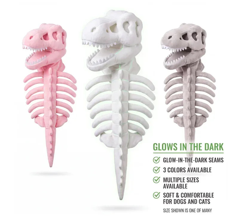 Glow Dinosaur Skeleton Pet Costume - image 4