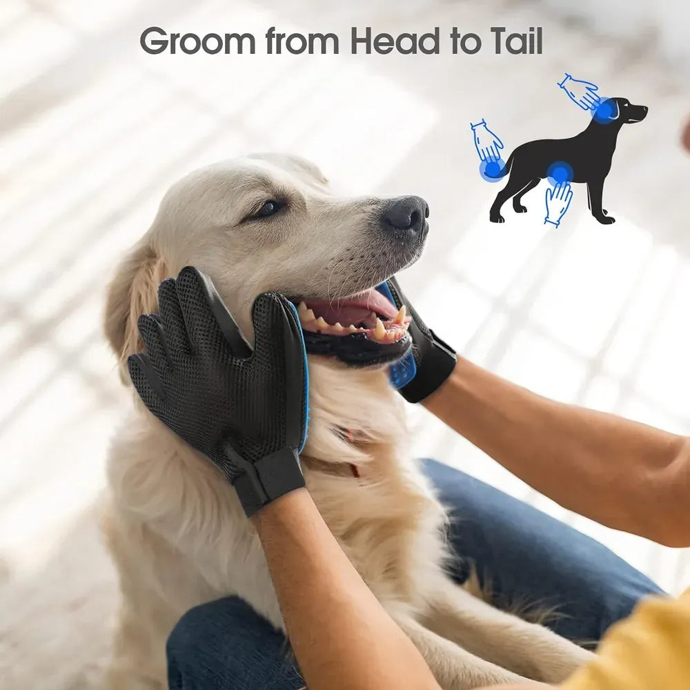 Double-Sided Pet Grooming Gloves – Left & Right Pair - image 3
