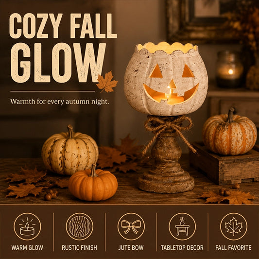 White Pumpkin Tealight Candle Holder