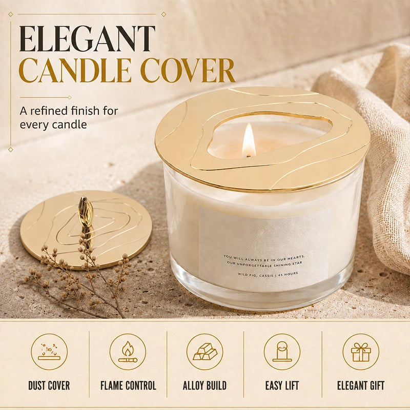 Decorative Metal Candle Topper for Jar Candles