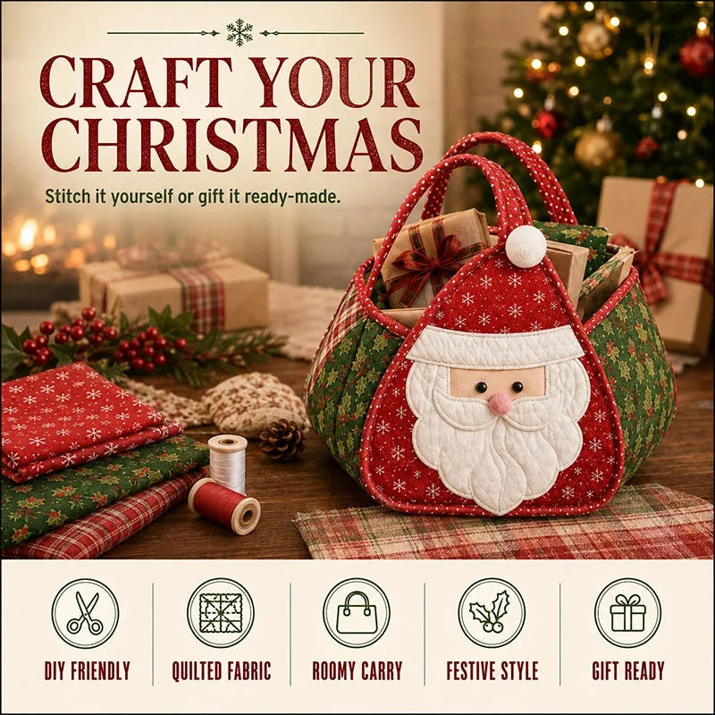 Christmas Character Quilted Carry Basket DIY Kit