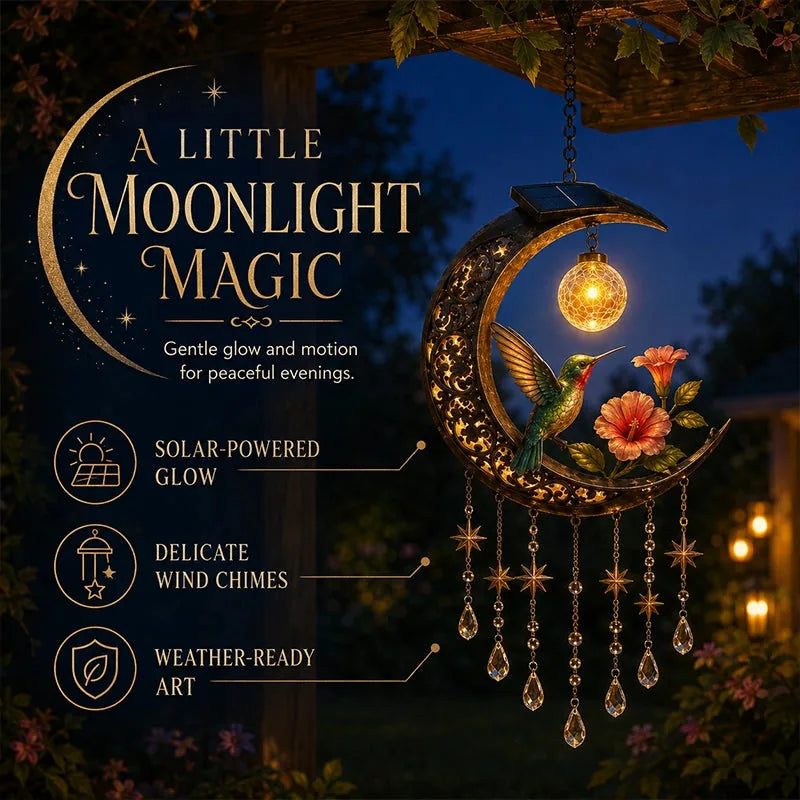 Solar Moonlight Wind Chime Garden Light – 30 cm