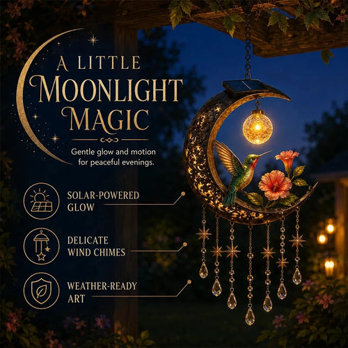 Solar Moonlight Wind Chime Garden Light – 30 cm