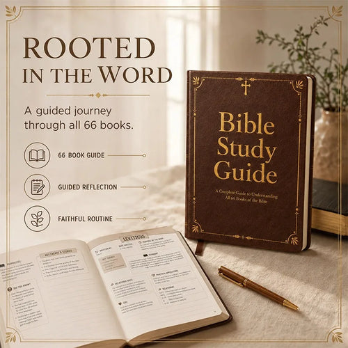 66-Page Women’s Bible Study Guided Journal – Brown