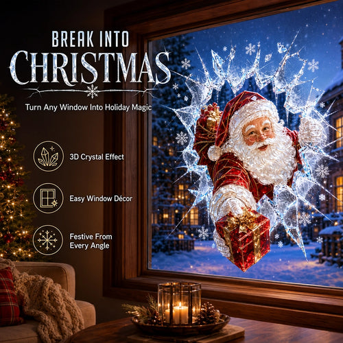 Crystal Christmas Window Decal – 8 Festive Designs