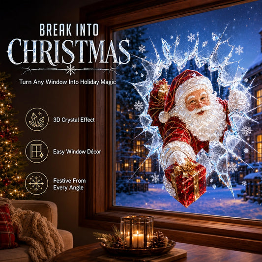 Crystal Christmas Window Decal – 8 Festive Designs