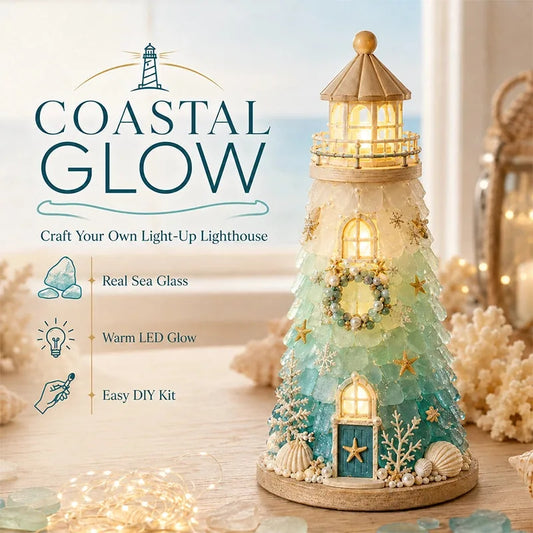 DIY Light-Up Sea Glass Lighthouse Craft Kit – 15 Designs