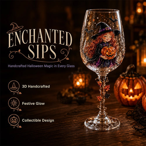 Halloween 3D Stemmed Wine Goblet