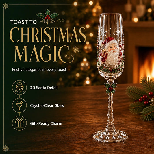 Christmas 3D Champagne Glass Collection