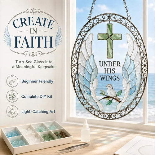 DIY Scripture Sea Glass Suncatcher Kit – 6 Designs