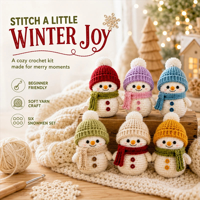DIY Crochet Snowman Amigurumi Kit