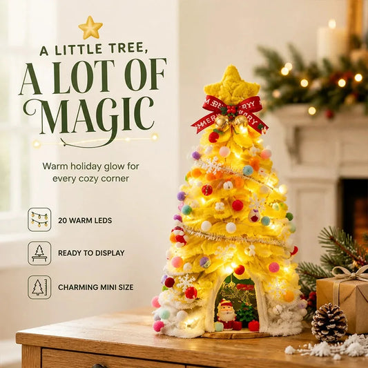 DIY Pipe-Cleaner Christmas Tree House Kit with Lights