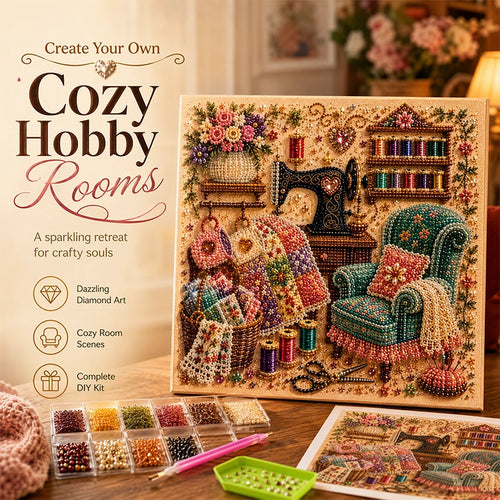 Cozy Hobby Room Diamond Painting Kit – 6 Designs