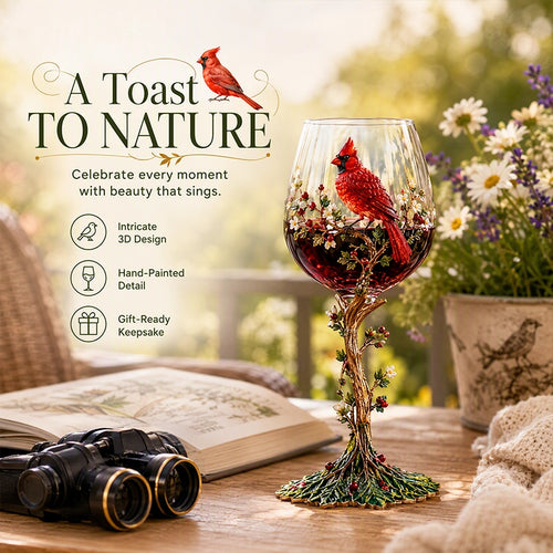 3D Bird Stemmed Wine Glass – 6 Designs