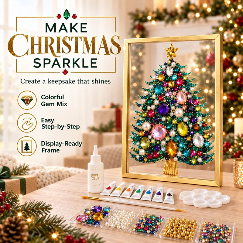 DIY Jeweled Christmas Art Frame Kit – 8 Designs