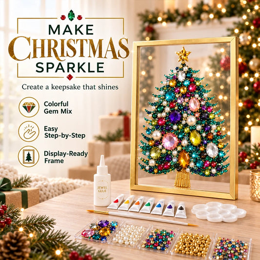 DIY Jeweled Christmas Art Frame Kit – 8 Designs
