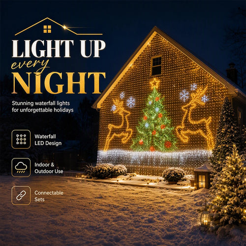 App-Controlled LED Curtain Lights