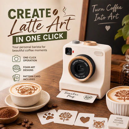 3D-Printed Latte Art Camera Stencil Tool