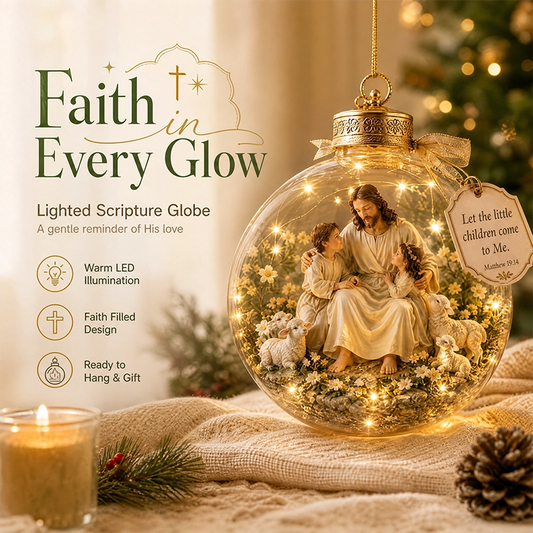 Lighted Christian Scripture Keepsake Ornament