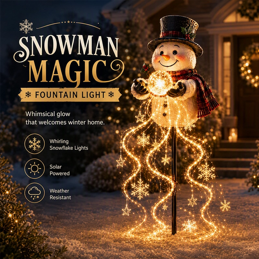 Snowman Magic Fountain Garden Light