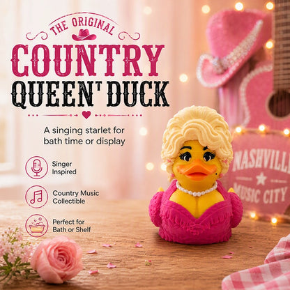 3D-Printed Country Glam Queen Duck Figurine