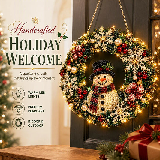 DIY Pearl Light Christmas Wreath Kit