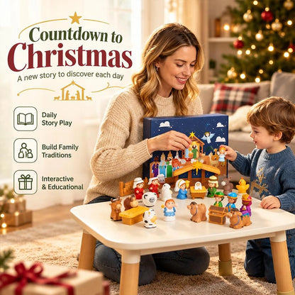 2026 Nativity Building-Block Advent Calendar for Family Christmas Countdown