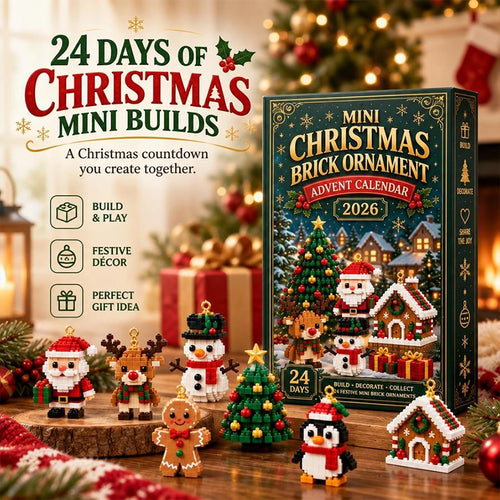 24-Day Mini Christmas Brick Ornament Advent Calendar Kit
