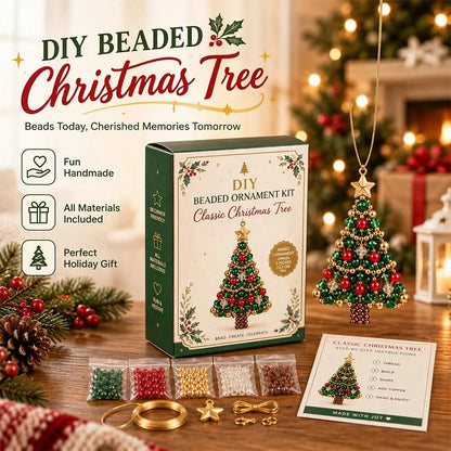 DIY Beaded Christmas Tree Ornament Kit for Holiday Crafting