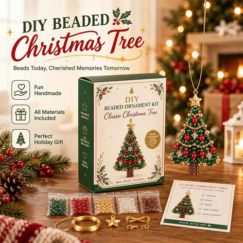 DIY Beaded Christmas Tree Ornament Kit for Holiday Crafting