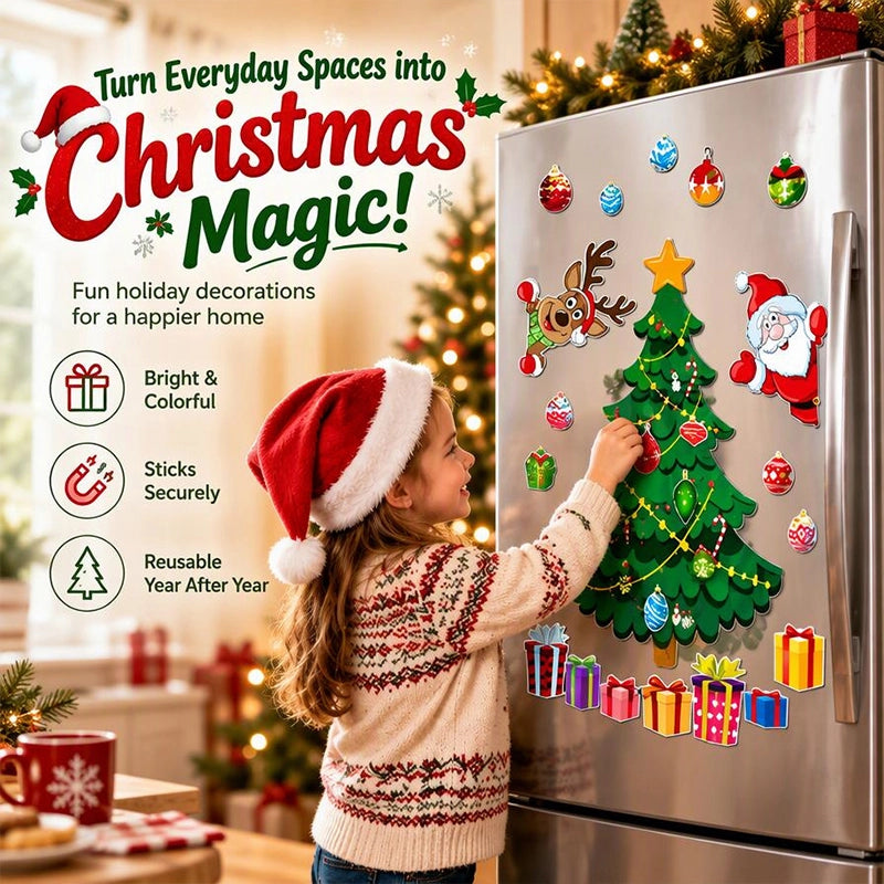 Magnetic Christmas Fridge Decoration Set