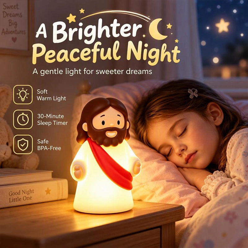 Jesus Figurine Night Light for Gentle Room Accent