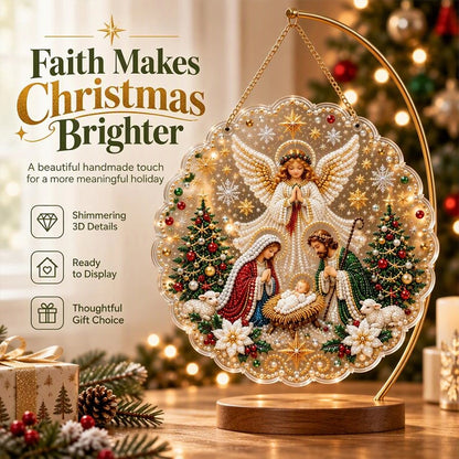 DIY Rhinestone Nativity Hanging Plaque Kit