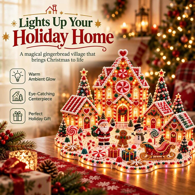 DIY Christmas Village Gem Art Kit for Handmade Holiday Decor