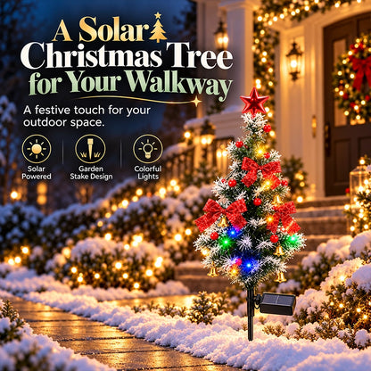 Solar Christmas Tree Stake Light for Garden and Pathway Displays