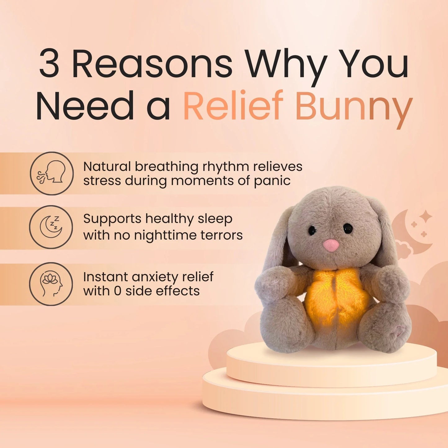 Breathing bunny plush