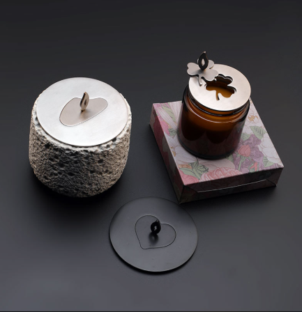 Decorative Metal Candle Topper for Jar Candles