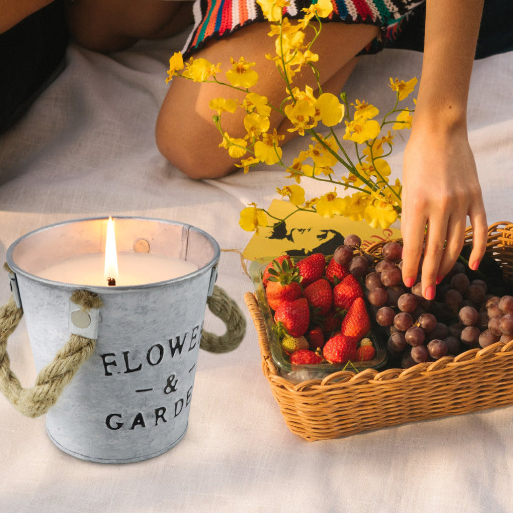 WOW LIFE 2X pack. 2x50hours .100Hours Burn Time. flower pot.Citronella Scented Candle. reuse garden flower pot