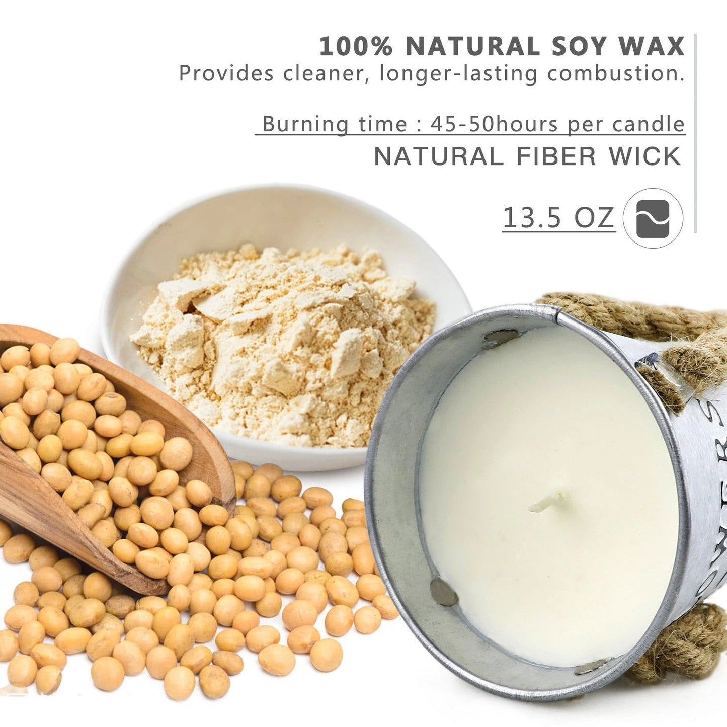 WOW LIFE 2X pack. 2x50hours .100Hours Burn Time. flower pot.Citronella Scented Candle. reuse garden flower pot