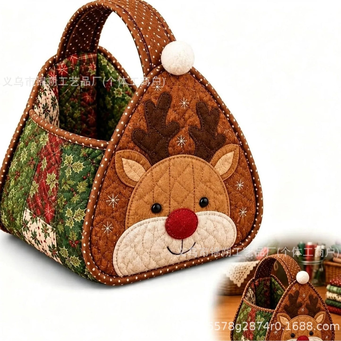 Christmas Character Quilted Carry Basket DIY Kit