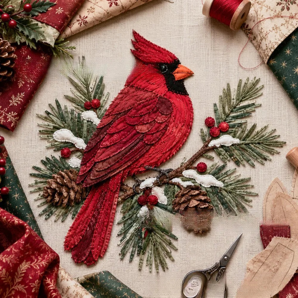 Christmas Patchwork Fabric Ornament Kit