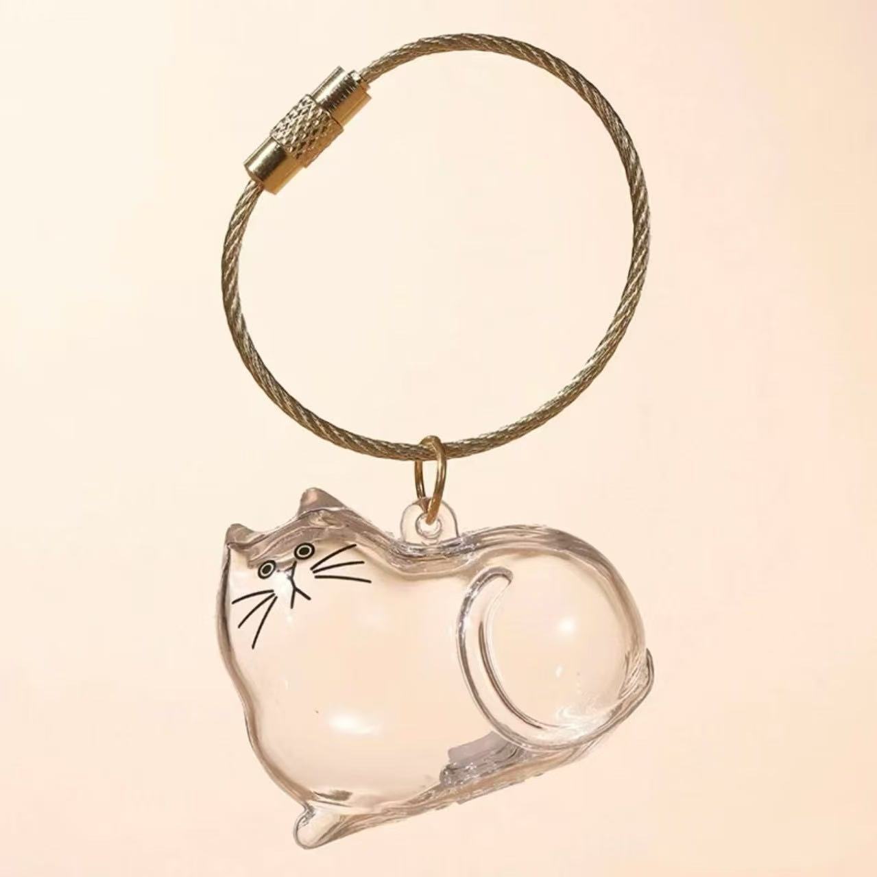 Pet Hair Keepsake Capsule Keychain for Cat & Dog Lovers -5Pcs